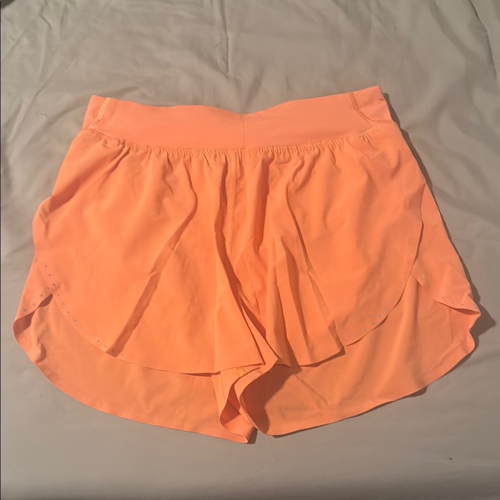 Lululemon Athletica Orange Athletic Shorts Lightweight Moisture-Wicking